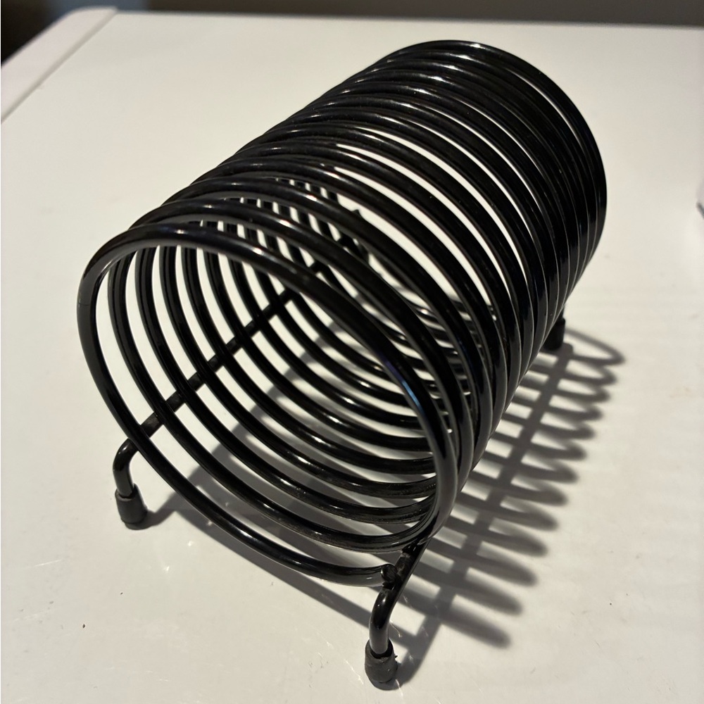 Vintage Black Wire Letter Holder / mail sorter